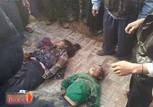 缅甸果敢缅军屠杀图片