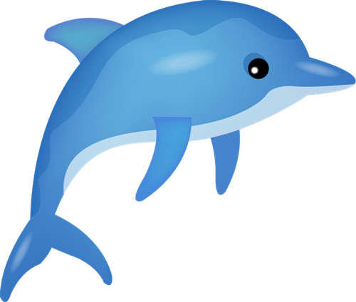 小海豚卡通图片可爱